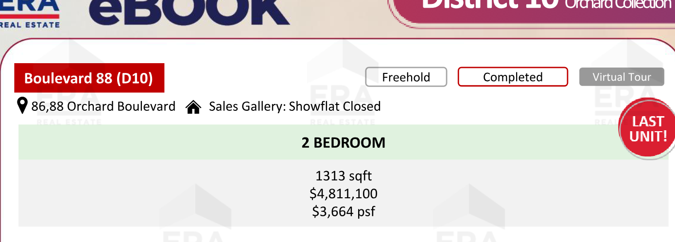 Boulevard 88 — units & pricing