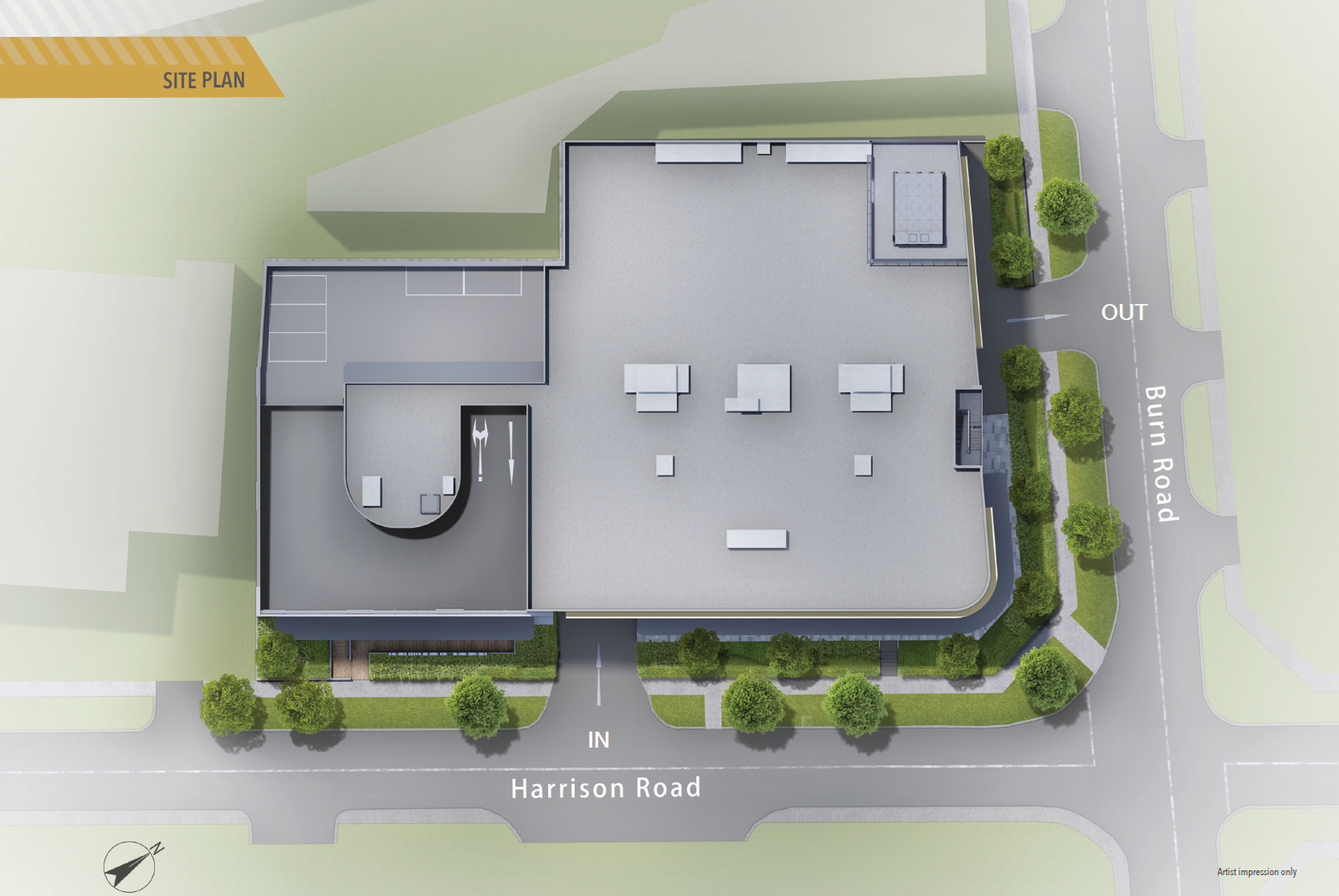 Harrison Food Building site plan