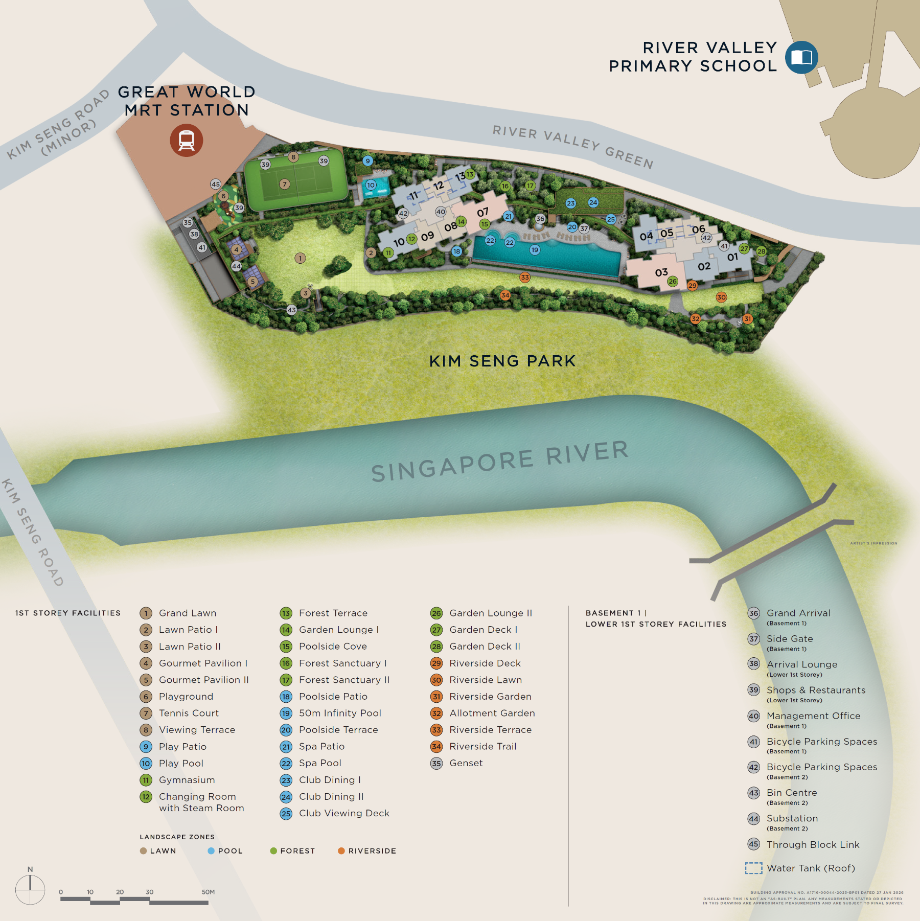 River Modern site plan